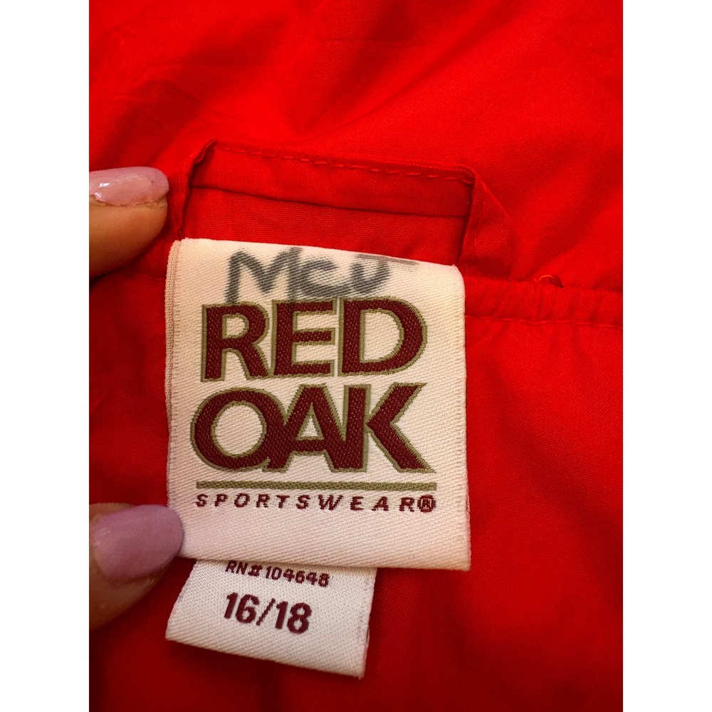 Red Oak Ohio State Windbreaker Kids 16/18 Red Quarter Zip Buckeyes Jacket - Picture 5 of 8